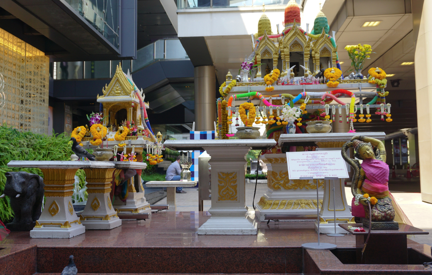 Small altar on street in Bangkok